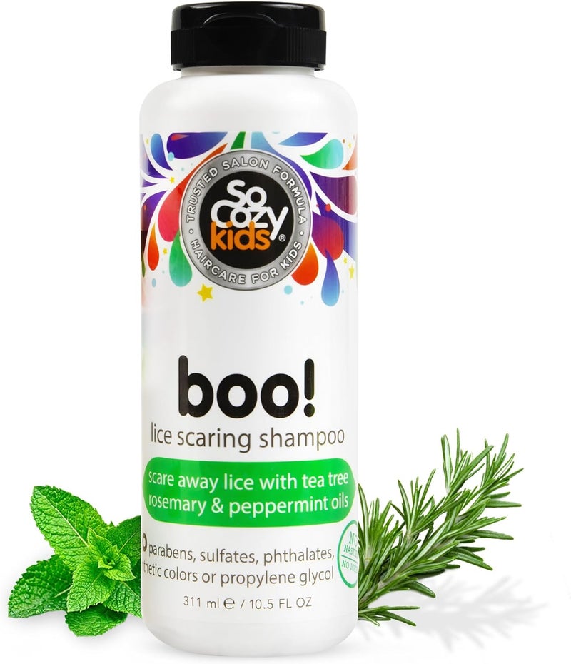 SoCozy Boo! Lice Scaring Shampoo For Kids Hair, Effective Lice Treatment (10.5 Fl Oz) - Image 1
